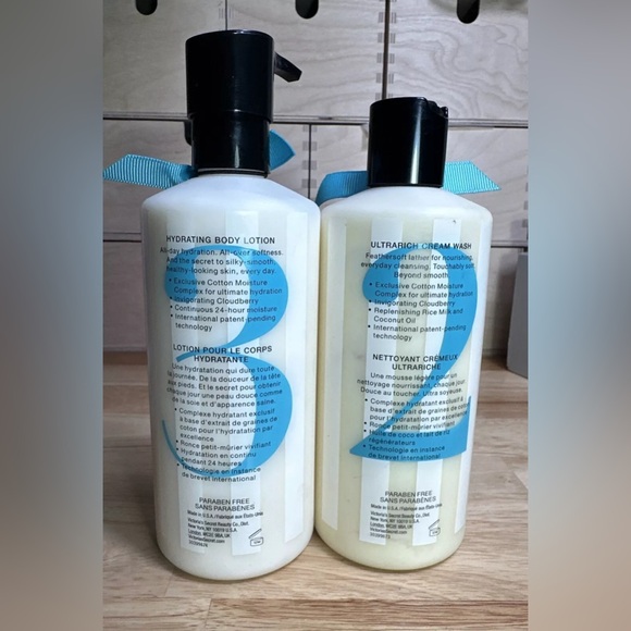 Victoria's Secret Cloudberry Cotton Cream Wash & Body Lotion • 12oz Each - Picture 2 of 3